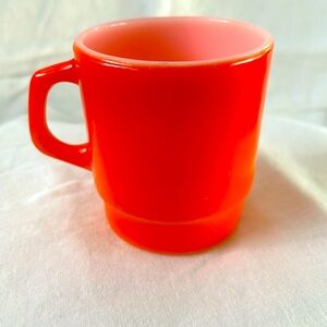 Vintage Fire King Ware mug orange